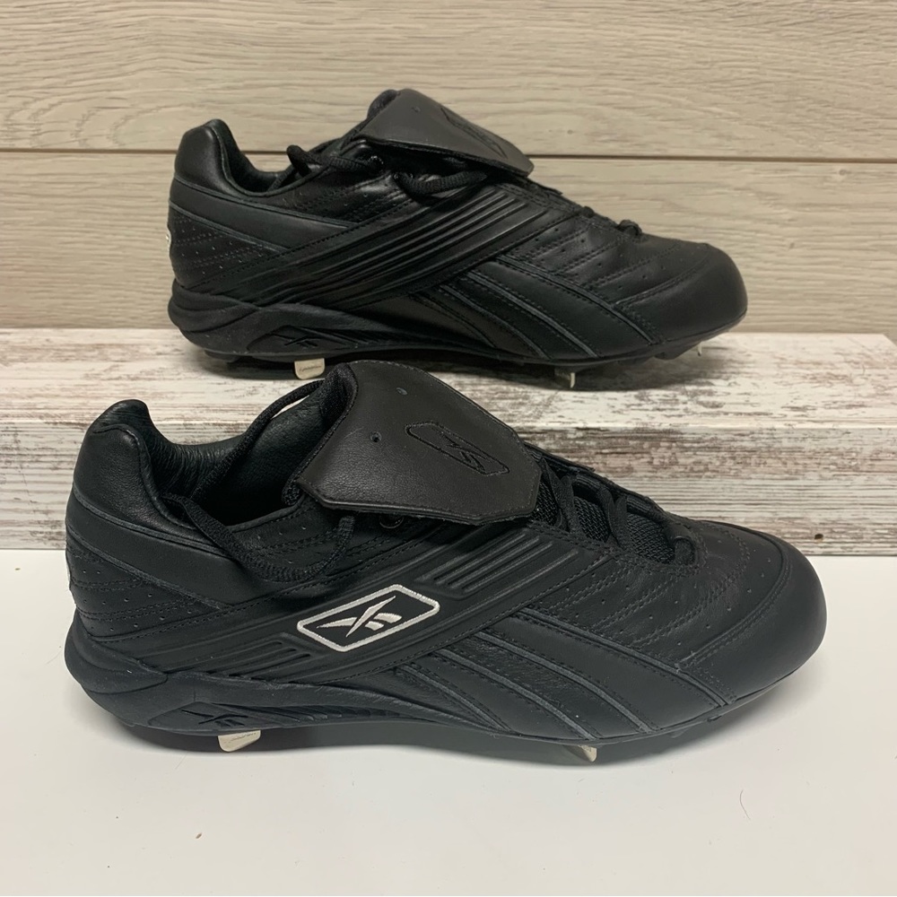 REEBOK RB209 KTS MID METAL STEEL BASEBALL CLEATS BLACK NEW MENS